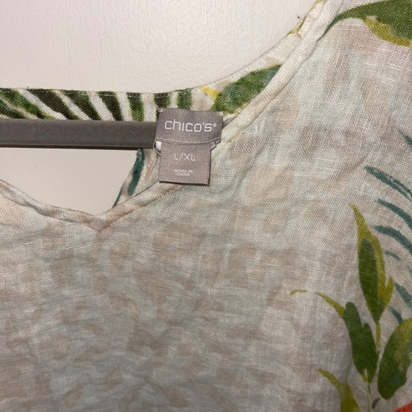 Chico’s V-Neck Floral Poncho / Shawl - Picture 3 of 4